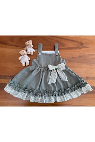 Mini Chics Pötikare Bowknot Linen Girl's Gilet