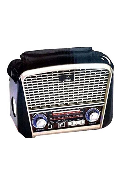 LC Portable Vintage Style AM FM Radio with Speaker