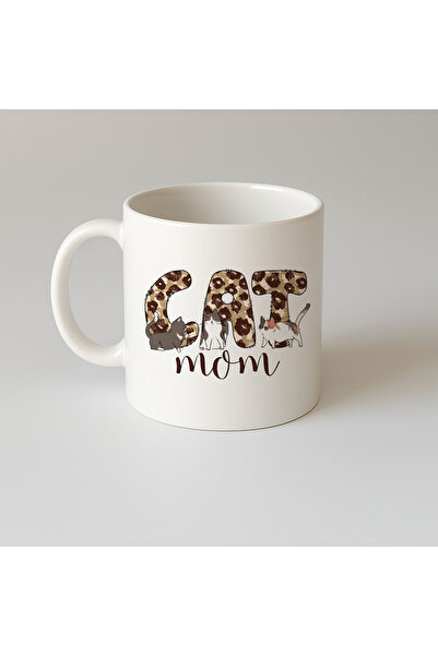 MODA Cat Mom Printed Gift Porcelain Mug