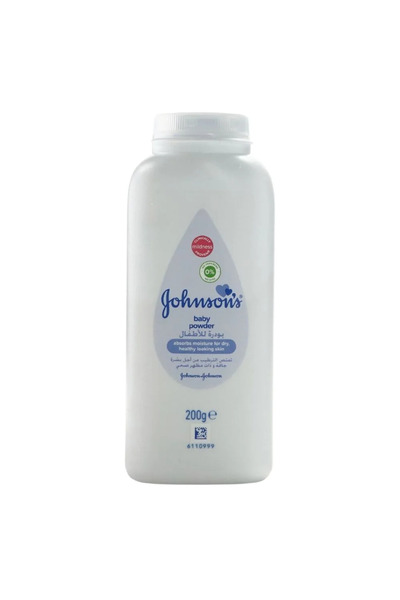 Johnson's بودرة أطفال، تمتص الرطوبة لبشرة صحية - 200 غرام