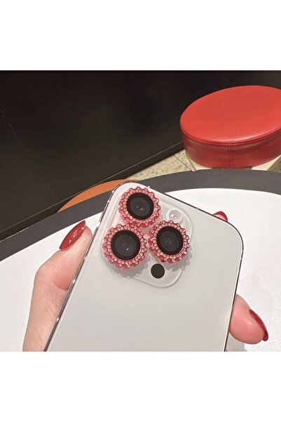 Choice Tempered glass 13pro 13proMax(3pcs red Red Camera Lens Protector for I...