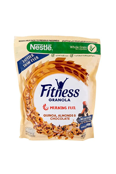 Nestle جرانولا الطاقة الصباحية من فيتنس، كينوا، لوز، وشوكولاتة - 450 غرام