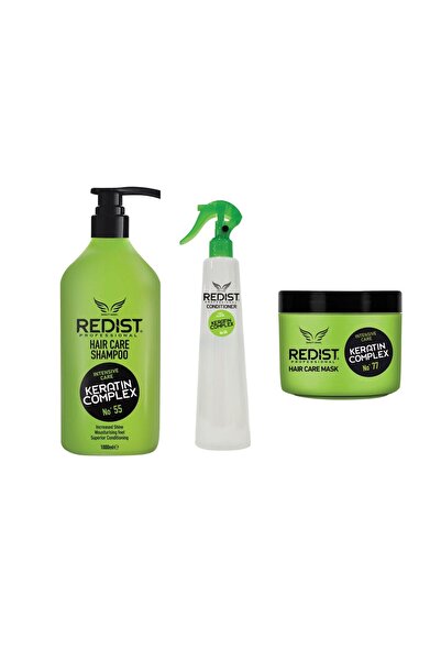 Redist Pachet Keratina: Sampon cu Keratina 1L, Balsam bifazic 400 ml si Masca...