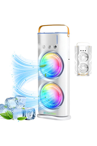 Dasbo 2-in-1 Mini Portable Fan with Fine Spray, Air Cooler, 90° Oscillation &...