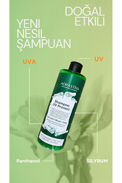 ADRASTEIA Doğal Şampuan -UV Koruma- Organik Içerikli- Vegan- Sülfatsız- Silik...
