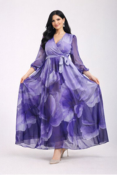 Stylish Stylish chiffon dress in beautiful blended colors