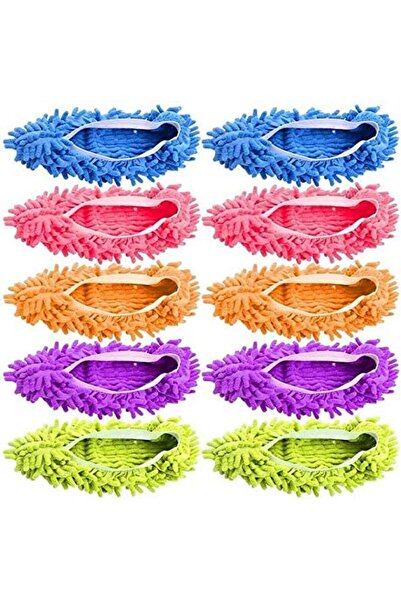 Arabest Mop Slippers Shoes 5 Pairs (10 Pieces) - Microfiber Cleaning House Mo...