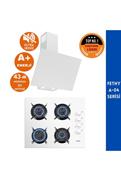 Ferre ve AFM Tech MARKALI Fethy A-04 Sessiz 2'li Beyaz Cam Ankastre Set ( D07...