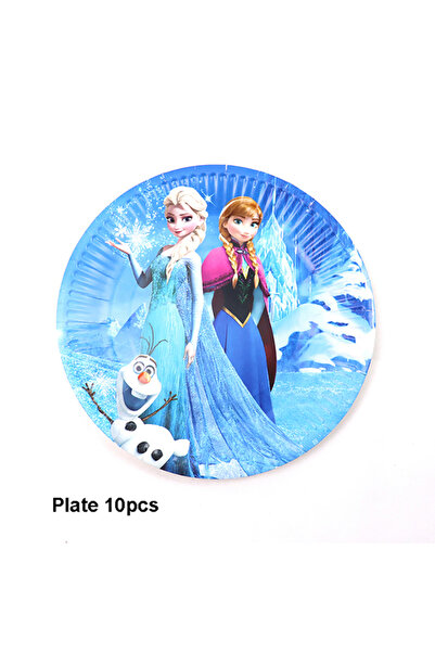 Choice ١٠ أطباق مقاس ٧ بوصات مزينة بشخصيات آنا وإلسا من فيلم فروزن، أدوات مائ...