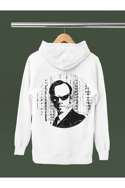 MAGORS SWEATSHIRT CU GLUGĂ DIN BUMBAC CU MÂNECĂ LUNGĂ, IMPRIMAT MATRIX, CU cu...