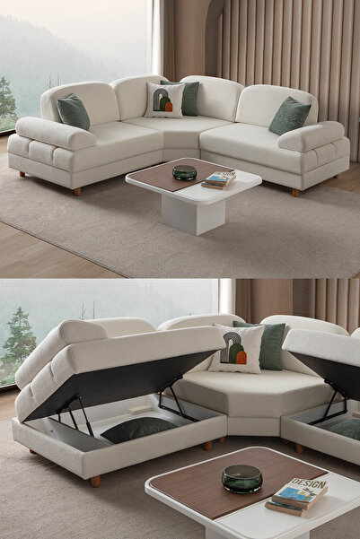 Eymense Aries Modüler Köşe Koltuk Takımı S Beyaz