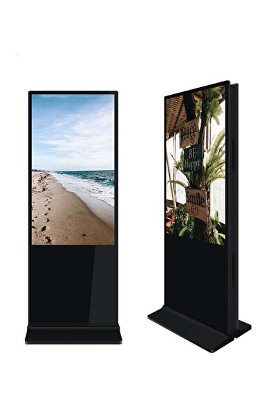 WEJHA كشك عرض رقمي مقاس 55 بوصة، جهاز إعلاني بشاشة لمس عمودية مثبتة على الأرض