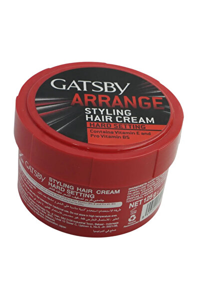 GATSBY كريم تصفيف الشعر من أرانج، تثبيت قوي وغني بالفيتامينات - 125 غرام