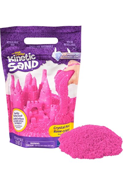 Kinetic Sand , Crystal Pink 2lb Bag of All-Natural Shimmering Play Sand