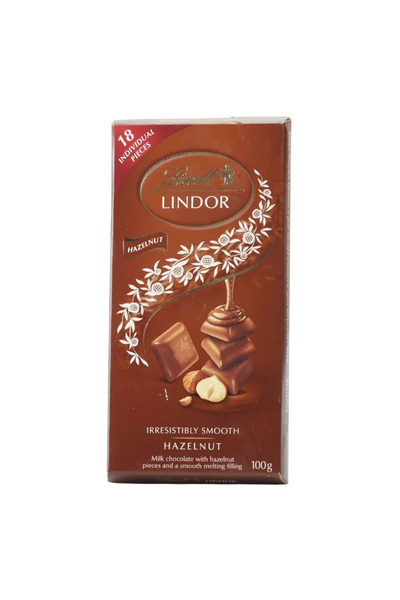 Lindt Lindor Milk Chocolate with Hazelnut - 100gms