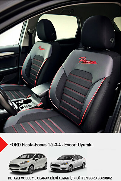 GM-DESIGN Premium Series Luxury Linen Car Seat Cover (Ford Focus-Fiesta Compa...