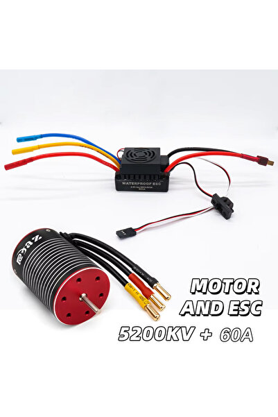 Choice7 5200KV and 60A RC 3650 Brushless Motor For Axial Traxxas TRX4 RC Craw...