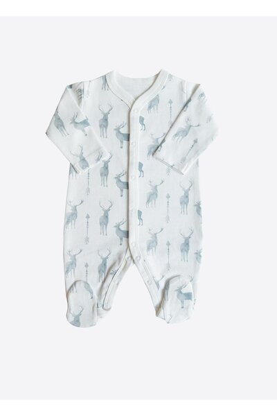 kitikate Organic Miyo Booties Jumpsuit Gray