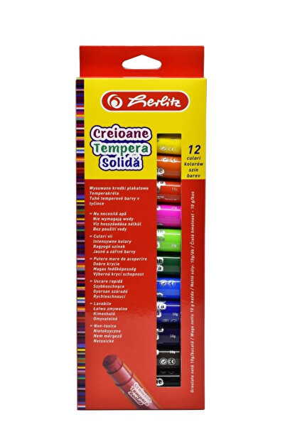 Herlitz Creioane Tempera Solida 12/set