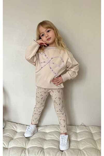 Patriko طقم سويت شيرت رياضي أنيق للفتيات من الموسم الجديد مع نمط زهور مطبوع و...