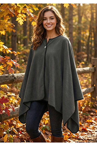 Exve Exclusive شال شتوي نسائي من الصوف السميك الدافئ المقاوم للوبر باللون الر...