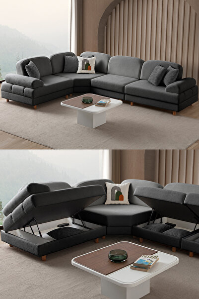 Eymense Aries Modüler Köşe Koltuk Takımı M Antrasit