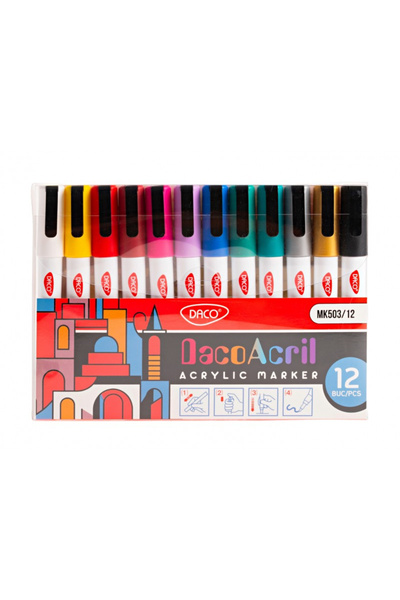 daço DACO Acrylic Marker, Set of 12