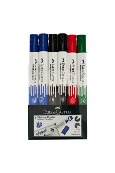 Faber Castell Refillable Whiteboard Marker Multi-Color- 6pcs