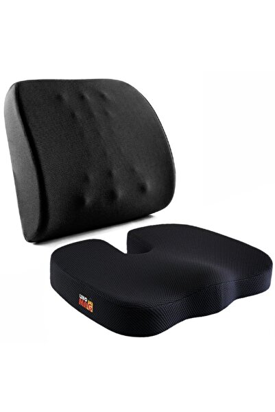 Linomag Set de 2 perne ortopedic , pernă pentru șezut și pernă lombară, spumă...