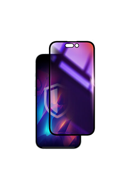 3MK Rainbow Privacy Glass Protector, iPhone 16 Plus Compatibility, Black