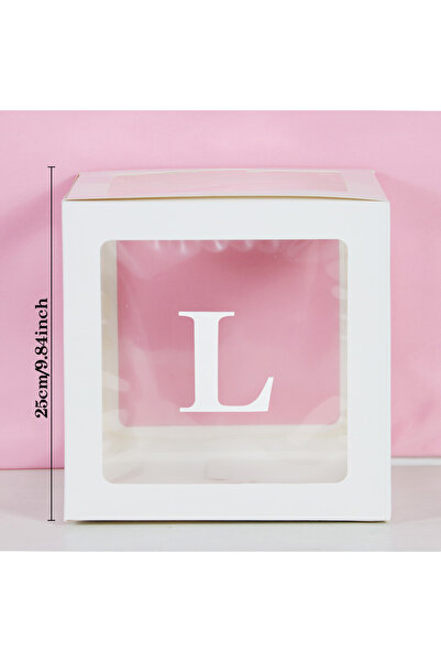 Choice صندوق بالونات شفاف على شكل حروف، طوله 25 سم، لتزيين حفلات استقبال المو...