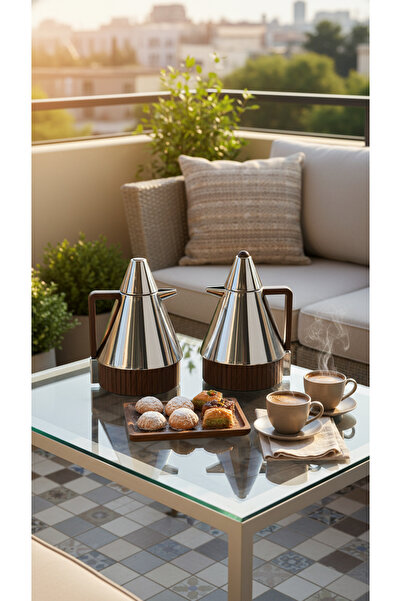 Generic 1 liter tea and coffee thermos set