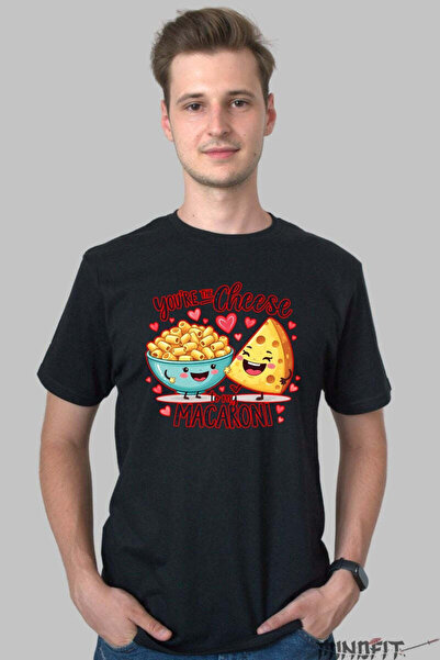 GILDAN Tricou Valentine S Day Cuplu You Re The Cheese To My Macaroni Barbat