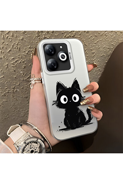 Hontinga حافظة من السيليكون النحيف المقاوم للصدمات بنمط القطط اللطيفة المتواف...