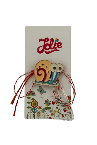 Flippy Martisor Children Jolie Metal Cardboard Brooch Multicolored Snail Model