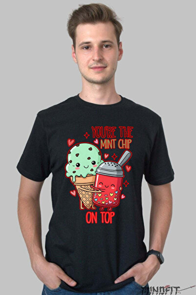 GILDAN Tricou Valentine S Day Cuplu You Re The Mint Chip On Top Barbat
