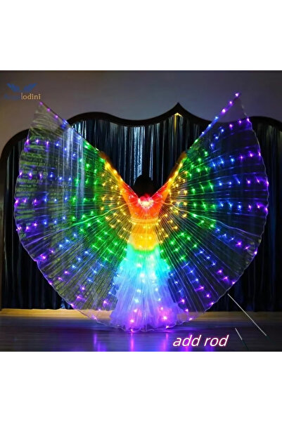 Choice أجنحة إيزيس المضيئة بتقنية LED، مناسبة للكبار، مع إمكانية إضافة لون، م...