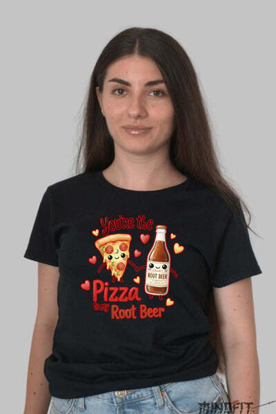 GILDAN Tricou Valentine S Day Cuplu Pizza Pentru Berea Mea Dama