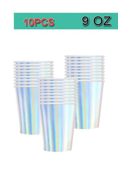 Choice طقم أدوات مائدة مكون من 10 قطع بتصميم كرة الديسكو، أسود وفضي، يتضمن أط...