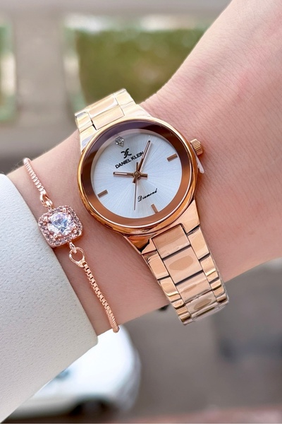 Daniel Klein Rose Color 30 mm Women's Wristwatch with Gift Packaging and Gift...