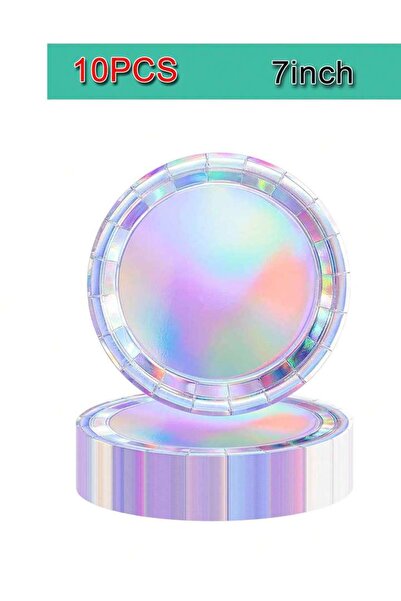 Choice طقم أدوات مائدة مكون من 10 قطع، مقاس 7 بوصات، بتصميم كرة الديسكو، بالل...