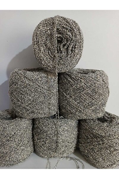 İPEK YÜN İPLİK DÜNYASI Buklet Knitting Yarn 2 Ply (Grey, White Mottled) Mix 1...