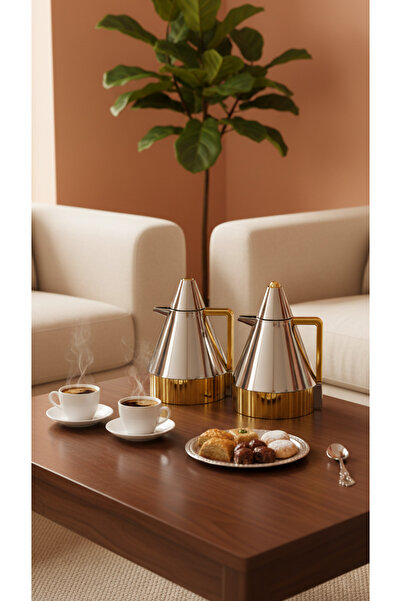 Generic 1 liter tea and coffee thermos set