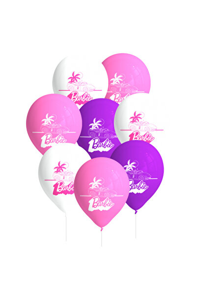 BEENsmile Set of 8 Barbie latex balloons 28 cm