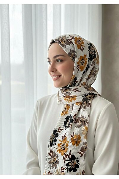 SinemCollection Kadın Çiçekli Piliseli Şal