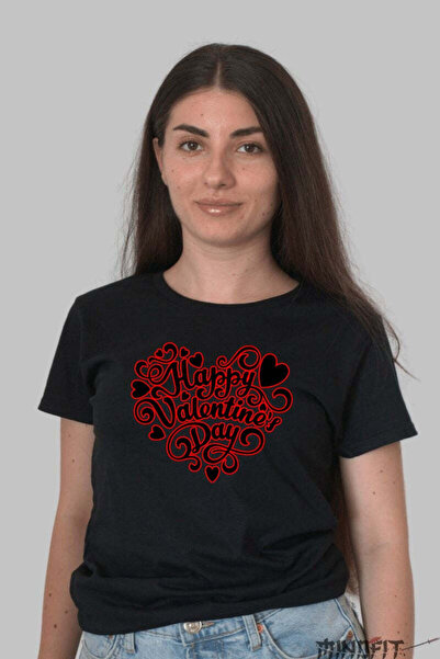 GILDAN Tricou Valentine S Day Happy Valentine S Day Inima Rosie Dama