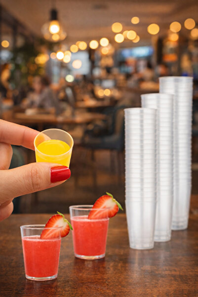 Ambalaj Evi Şeffaf Mika Bardağı 50 cc Sert Plastik Kahve Yanı & Şerbet Bardağ...