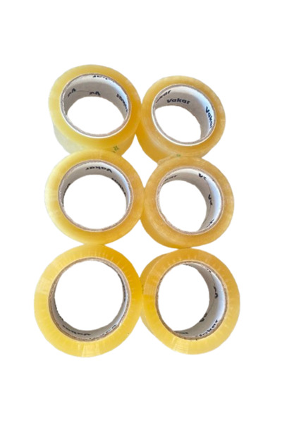 6 Adet 45 mm 100 mt Şeffaf Koli Bandı