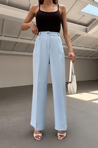 mylove Pleated Palazzo Pants Blue