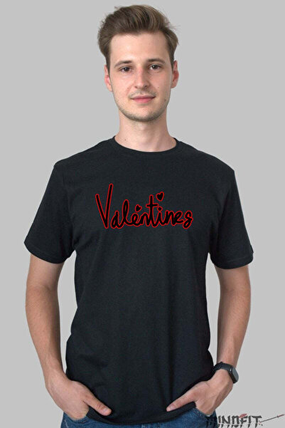 GILDAN Valentine's Day T-Shirt Valentine's Message Written With Heart Men's